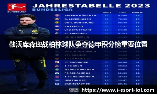 勒沃库森迎战柏林球队争夺德甲积分榜重要位置
